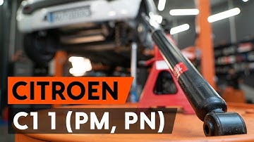 How to change rear shock absorber on CITROEN C1 (PM, PN)  [TUTORIAL AUTODOC]
