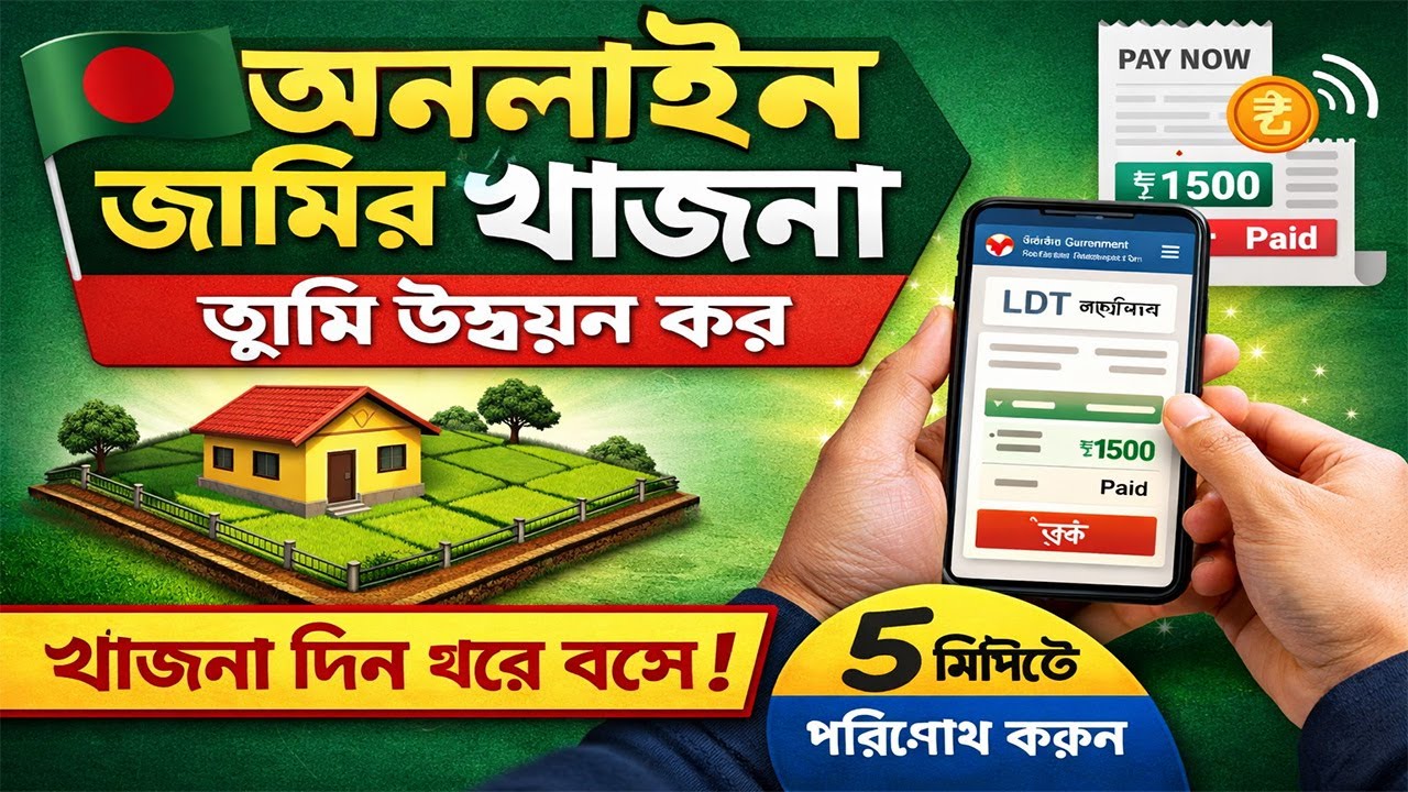 অনলাইনে জমির খাজনা / ভূমি উন্নয়ন কর দেওয়ার নিয়ম | ঘরে বসেই সহজ সমাধান। how to ldtax 