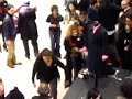 Comme des Garcons H&M scarf tug of war