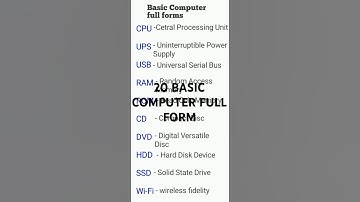 20 Basic Computer Full Form|| #shorts #trending #viral