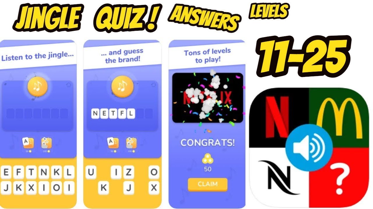 Jingle Quiz ‪Game All levels 625 Part 2 Gameplay Walkthrough (iOSAndroid) YouTube