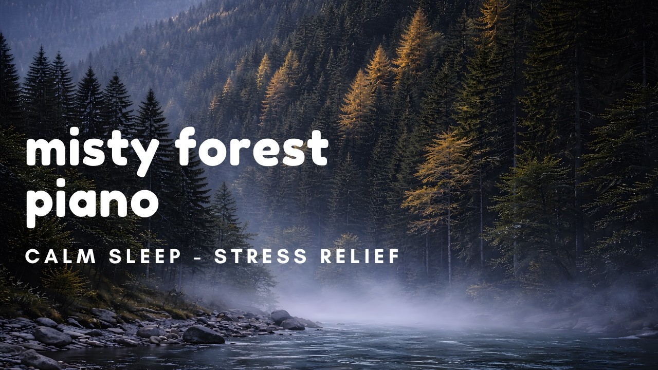 Forest Cathedral Piano ✨ Misty River Ambience for Focus, Healing & Peaceful Sleep