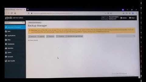 How to take Plesk Control Panel Hosted Web Site Full Backup on Remote FTP Storage.