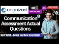 🔥Cognizant Communication Assessment Questions | Actual Live Questions  | Cognizant Hiring Drive