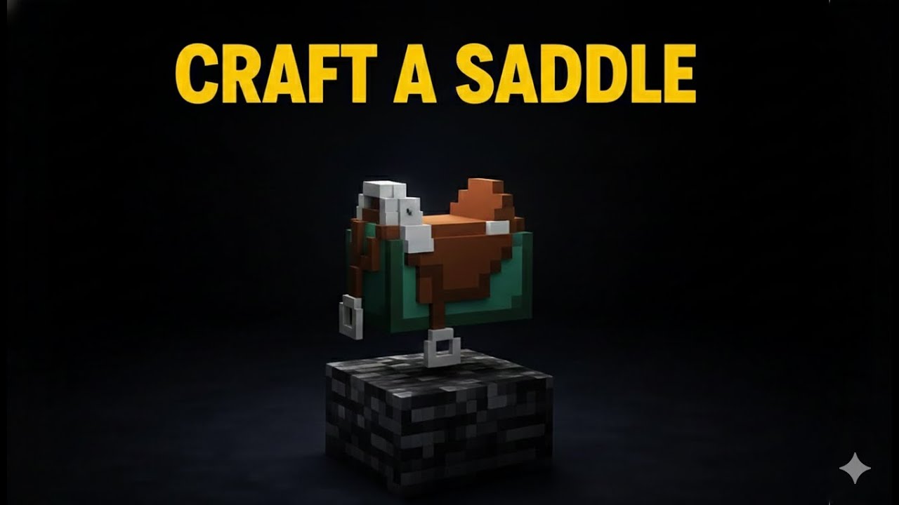 How To Craft A Saddle in Minecraft! (JAVA & BEDROCK) - YouTube