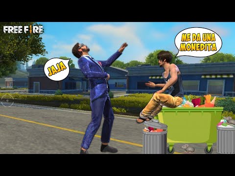 LA ROSA DE GARENA: LA VIDA DE UN VAGABUNDO😭 Free Fire Random | DanielYT