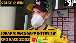 Jonas Vingegaard Interview after Uphill win at the Stage 3 of Cro Race 2022 #jonasvingegaard