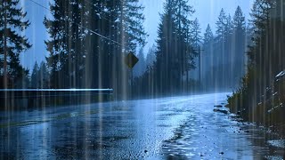 Peaceful Rainstorm in the Mountains - Mountain Night Ambience and No Thunder Sleep Rain