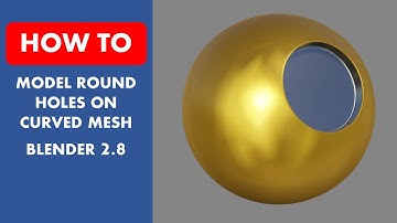 Blender 2.8 | Modeling Round Holes on a Curved surface Blender 2.8 (Tutorial)