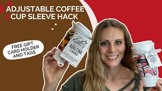 🎁 DIY Reversible Coffee Cup Sleeves + FREE Gift Tags | Perfect for Gift Cards!