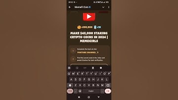 Memefi//Make 45000 $ staking  crypto coins in 2024 video code