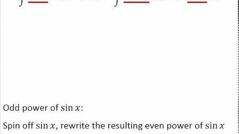 8.3 Trigonometric Integrals Part 2