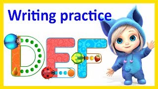 Writing practice DEF Letter Tracing Video | English Lessons for Children