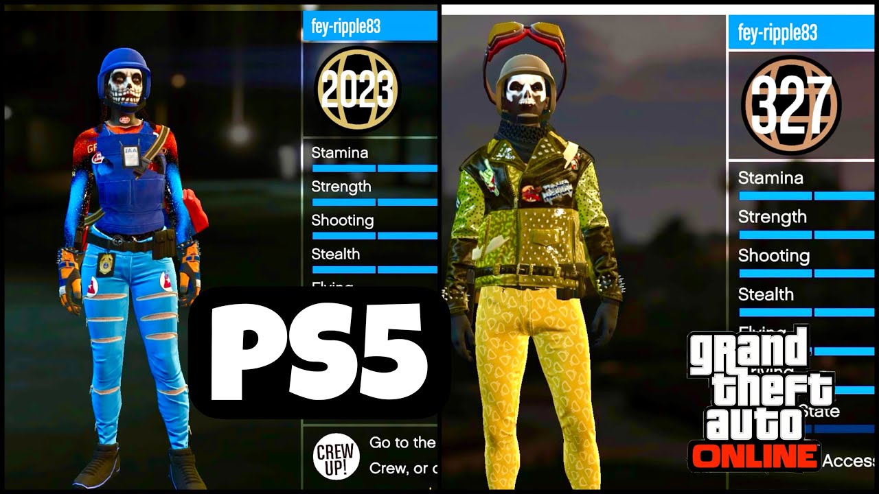 GTA V PS5 Profile 8Billion Cash Custom Outfits Level 7980 1Billion KD Fast  Run