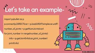 Information PyBullet workshop for NTU students : Day-2 Guide