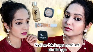 NyBae Makeup product challenge/Valentine&#39;s day makeup look at low budget