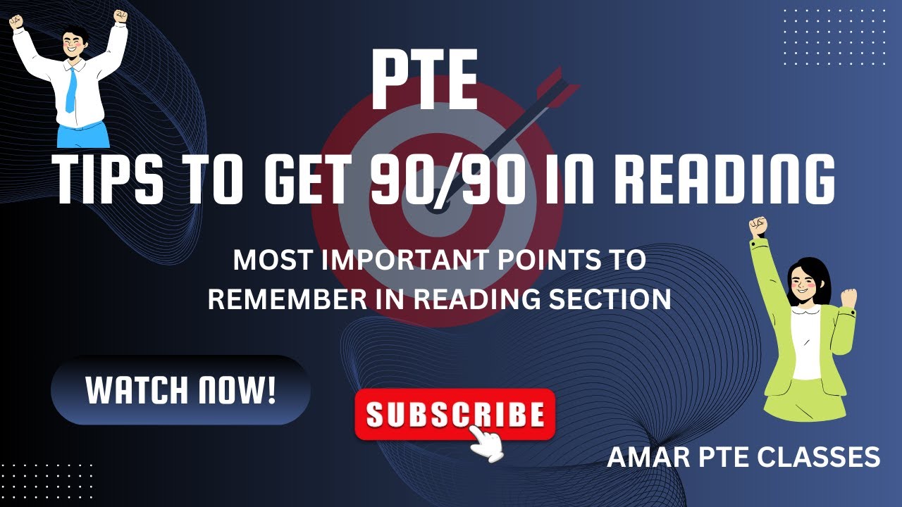 PTE- TIPS TO GET 90 IN READING - MOST IMPORTANT POINTS TO REMEMBER IN ...
