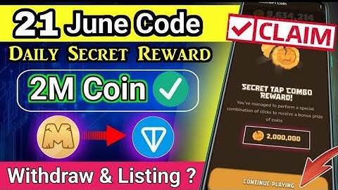 21, June Code 🔥2,000,000 Memefi Secret Tap Combo Reward | MEMEFI SECRET REWARD COMBO REVEALED