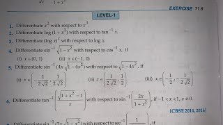 Ex 11.8 question no 1 to 10 RD SHARMA SOLUTIONS OF DIFFERENTIATION FOR CLASS 12