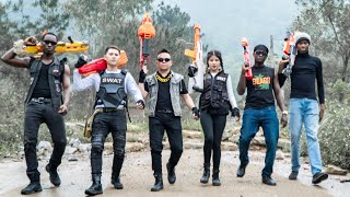 LTT Nerf War : SEAL X Warriors Black Nerf Guns Fight Crime Dr Lee Hunt Down Criminal Groups