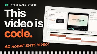 HyperFrames Studio: The Video Editor Built for AI Agents (This Whole Video Is Code)