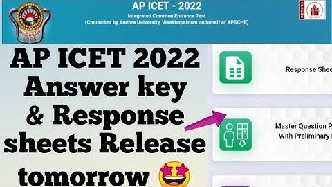 AP ICET 2022 Answer key & Response sheets release Tomorrow 🤩//How to check AP ICET 2022 Mark