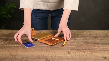 Lorne Pocket Size Leather Journal Cover With Pen Loop in Camel - Yukon Bags