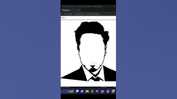 Tony stark | Iron Man Sketch Using Python Module - Short Tutorial #viral #youtubeshorts
