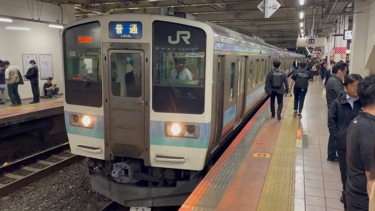 激レアな音色の爆笛炸裂！】国鉄211系2000番台ﾅﾉN612編成が回送電車