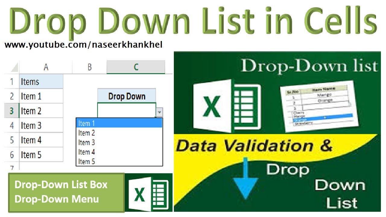 Inserting a drop down menu in excel 2016 | Jais Way