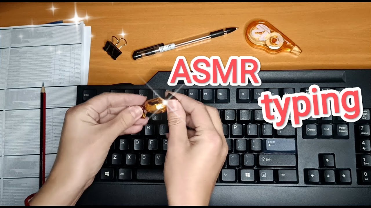ASMR keyboard sounds / АСМР звуки клавиатуры / ем конфетку / typing / candy / whisper / шепот