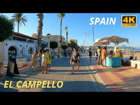 Spain - El Campello - Summer - Walking Tour - 4K
