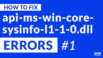 api-ms-win-core-sysinfo-l1-1-0.dll Missing Error | Windows | 2020 | Fix #1