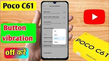 how to vibration off in poco c61, poco c61 vibration problem