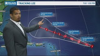 The Latest On Hurricane Lees Trajectory - Thursday, Sept 7, 2023
