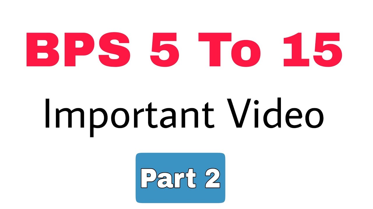 BPS 5 To 15 Test Preparation||Most Important English mcqs Part 2