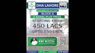 Dha Phase 6 Lahore G Block 1 K Plot Price Dha Lahore Phase 6 Plot Prices Ctrends