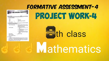 8th class FA-4 Maths Project Work - 4☝️