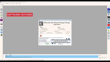 Shell and tube heat exchanger design software - features
