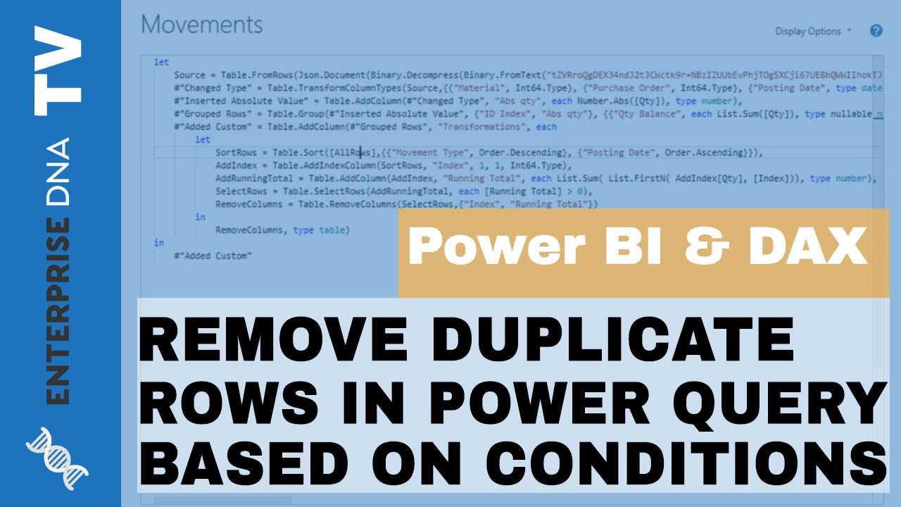 Power BI Power Query: Removing Duplicate Rows Power Bi Power Query: Removing Duplicate Rows