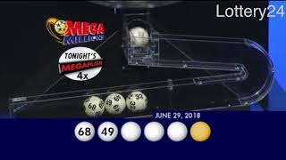 2018 06 29 Mega Millions Numbers and draw results