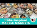 FRIDA CRAFT: DIY Marble Magnets!