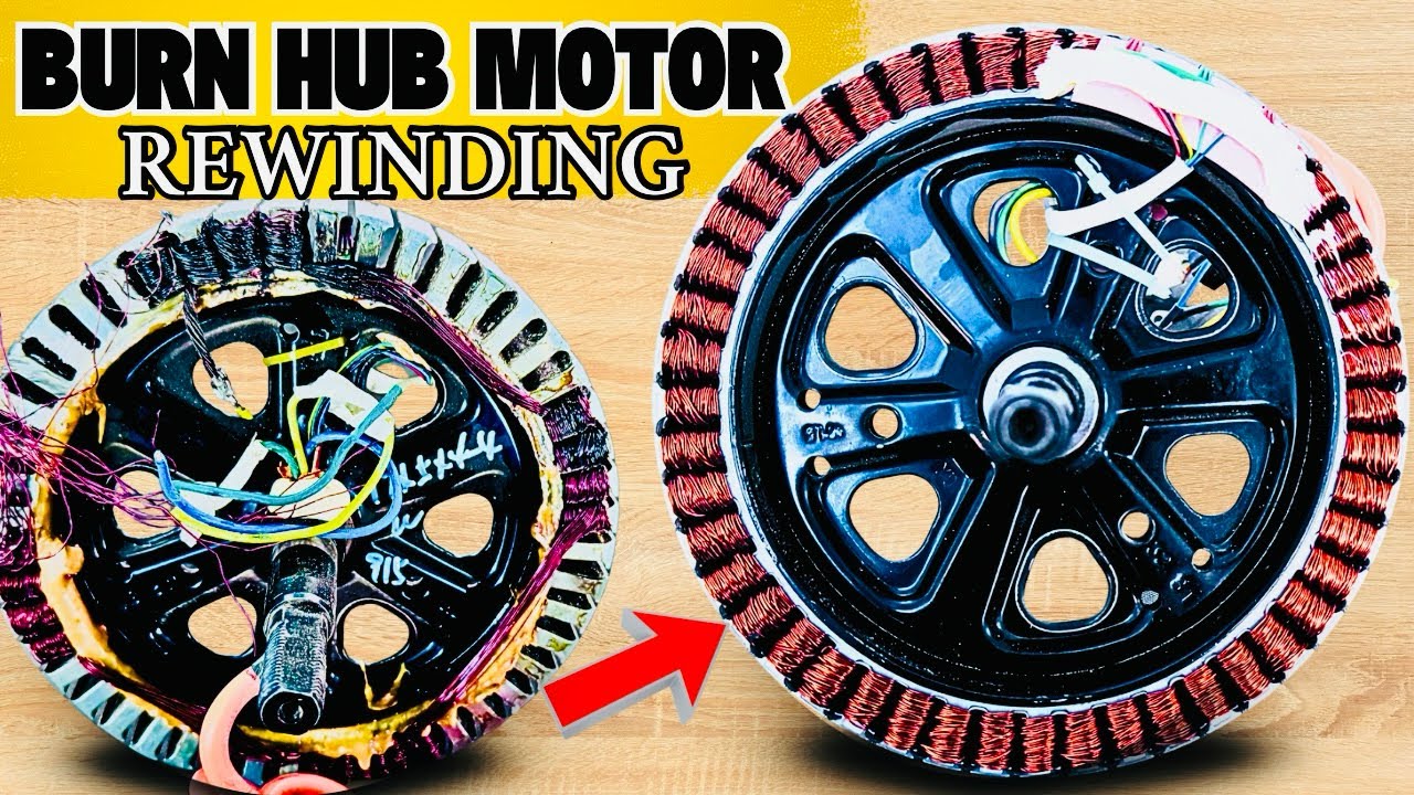 Part 1 - Easy Hub Motor Rewinding at Home | 36/48/54/63 Slot | DIY with SWG #25 | ハブモーター巻き直し