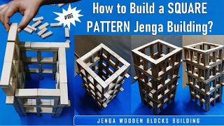 Jenga Tutorial #186: How to Build a Square Pattern Jenga Building 🏢 #jenga #building #tutorial