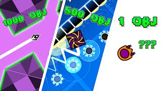 КТО ЛУЧШЕ ПОСТРОИТ УРОВЕНЬ ЗА 1000, 500 И 1 ОБЪЕКТ, ПОБЕДИТ!!! ► Geometry Dash #98