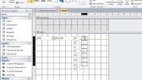 MS ACCESS Cara Membuat Rekap Absen