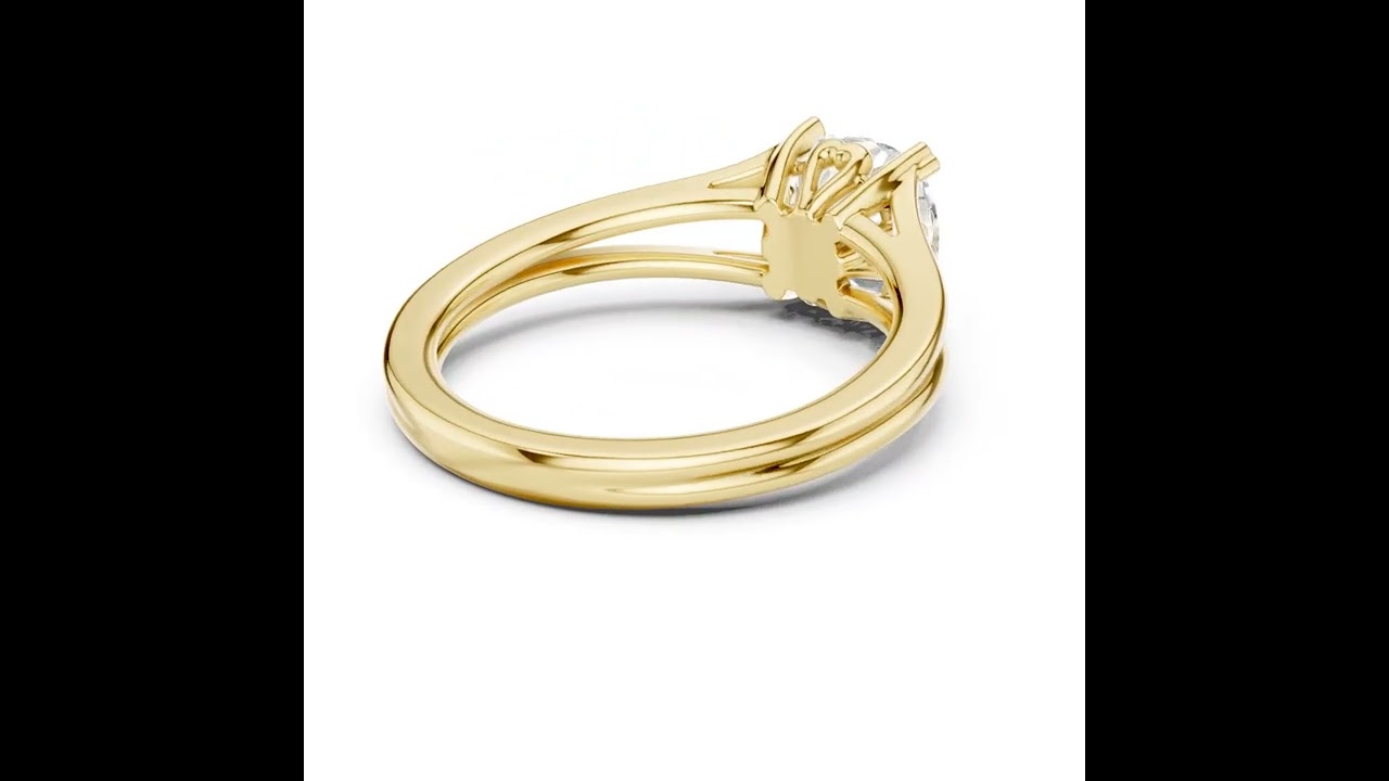 Cushion Cut Lab Diamond Solitaire Ring