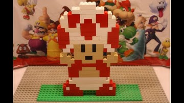 Super Mario - Toad Mushroom - 8 Bit - built in Lego