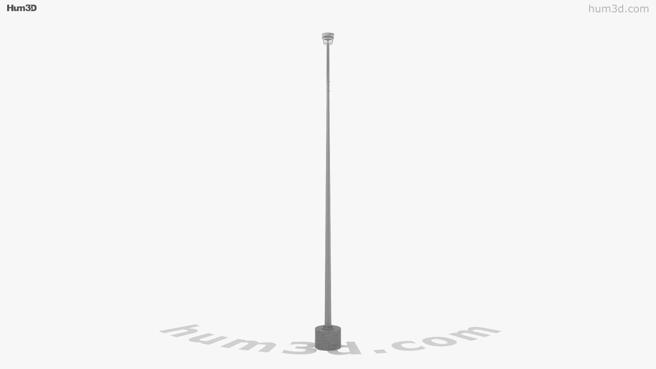 Lamp Post Double 3D model by 3DModels.org