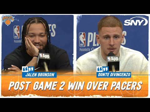 Jalen Brunson, Donte DiVincenzo talk Knicks' resolve in Game 2 win over Pacers | SNY